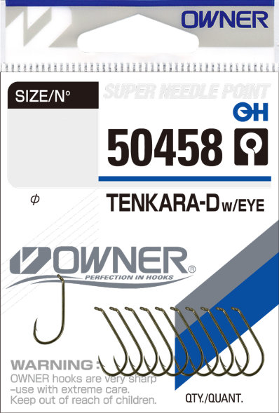 Крючок OWNER Tenkara Down w/eye brown №8 10шт