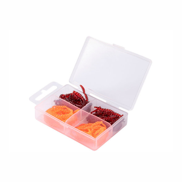 Насадки искусст. Lucky John съедобный Pro S EXTRA BLOOD WORM X/XL мотыль MIX1 160/240шт.