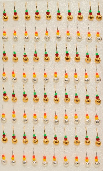 Мормышка литая с бисером Condor Шар ф7 золото/серебро 25/25, 50 шт/упак