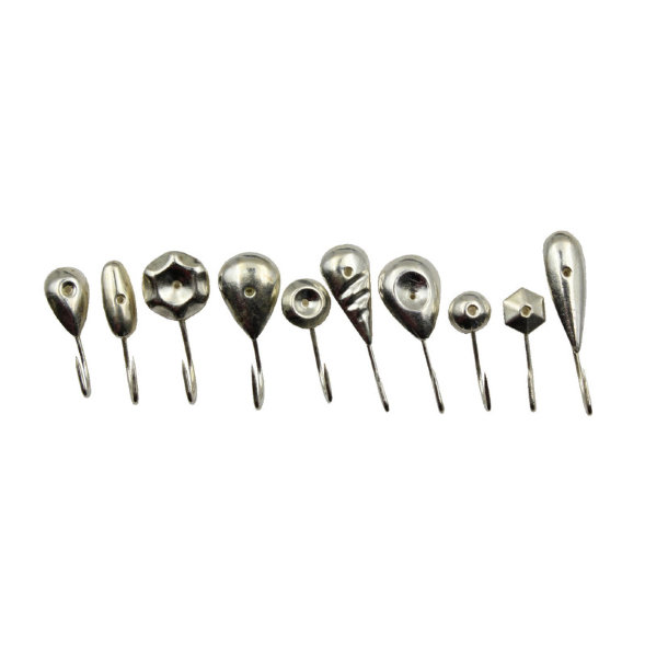 Мормышка паяная Condor РВС ТИП-1SG, серебро, крючок Mustad 100 шт