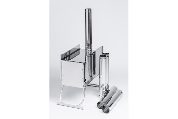 Печь Экономка Инвент малая со стацион. экранами+короб д/камней 330*230*230мм