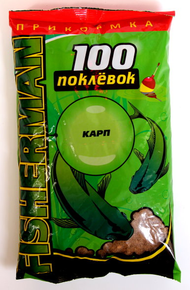 Прикормка 100 Поклевок Fisherman Карп 900г